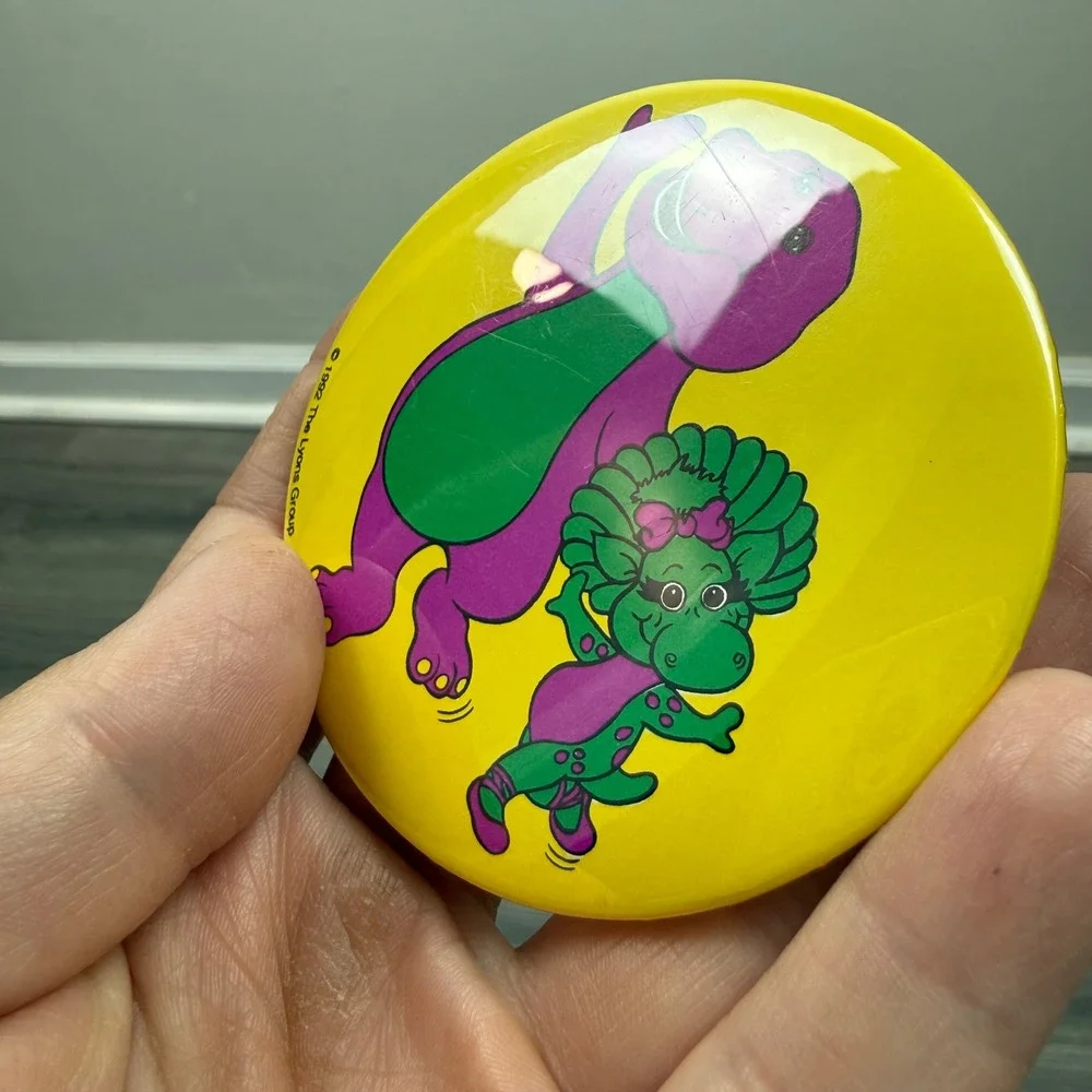Vintage 1992 Barney & Baby Bop Pinback‎ Button 3